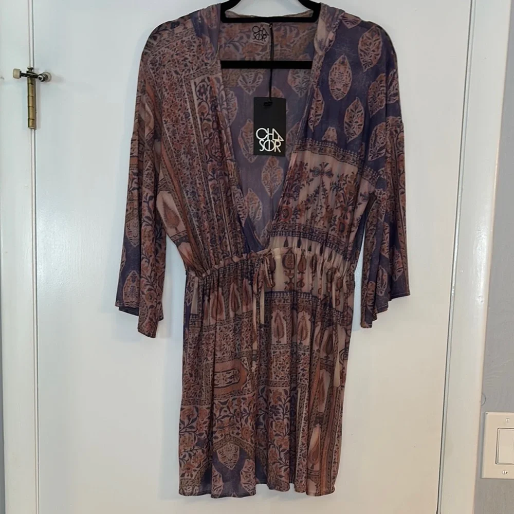 Chaser Sundress Coverup Women Sz Medium Mesh Resort Beach Poolside Boho Hippie